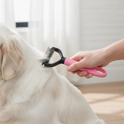 Peigne démêloir 2-en-1 pour chien
