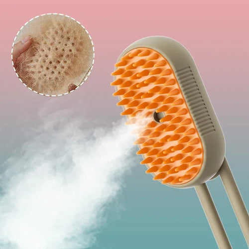 Brosse vapeur 3-en-1 rechargeable pour chien et chat