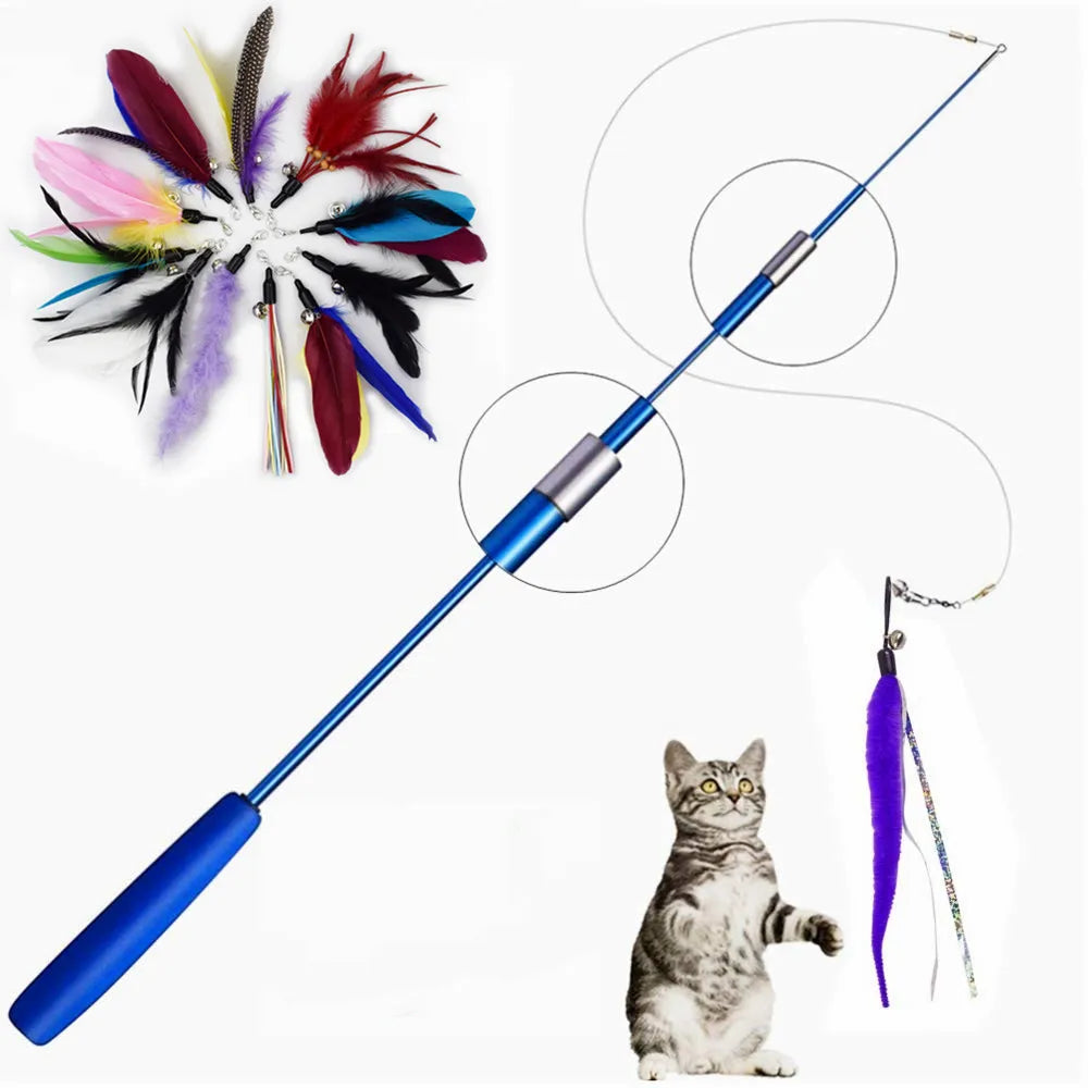 Canne à plumes télescopique pour chat — vue 3