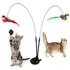 Perche double oiseaux sur ventouse pour chat — vue 2
