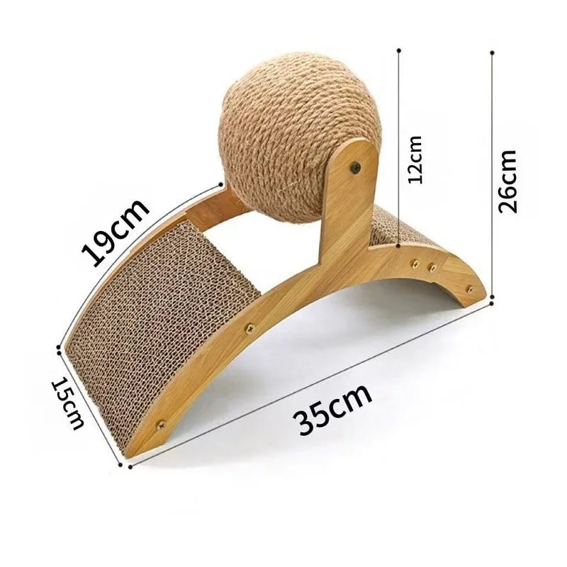 Griffoir arche en bois avec balle en sisal — vue 4