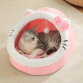 Cachette cocon pour chat avec pompon — vue 4