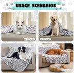 Couverture douce à motif pattes pour chien et chat — vue 3
