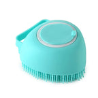 Brosse de bain en silicone avec réservoir à shampooing