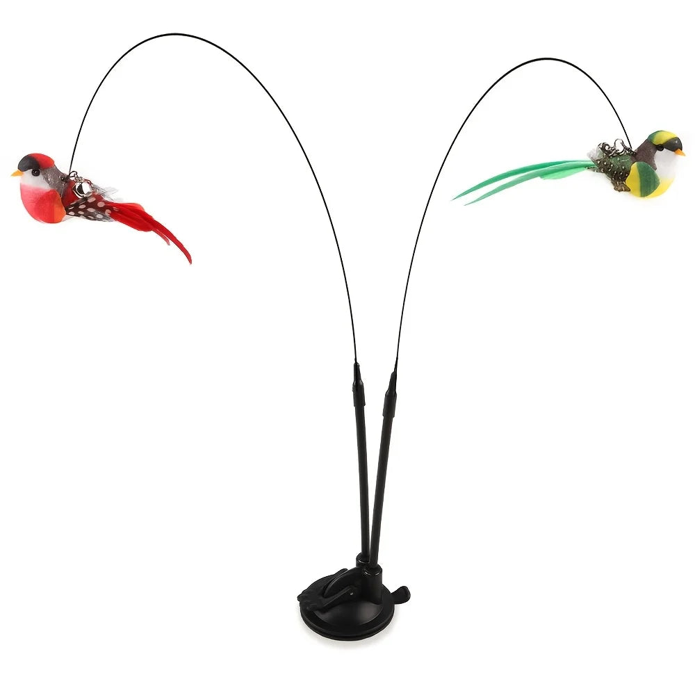 Perche double oiseaux sur ventouse pour chat — vue 5