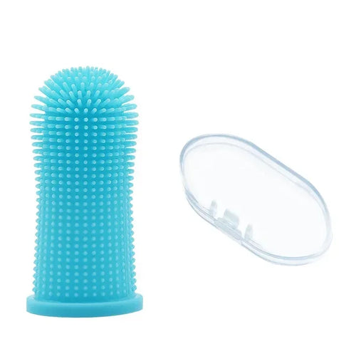 Brosse à dents doigtier en silicone avec étui de rangement — vue 2