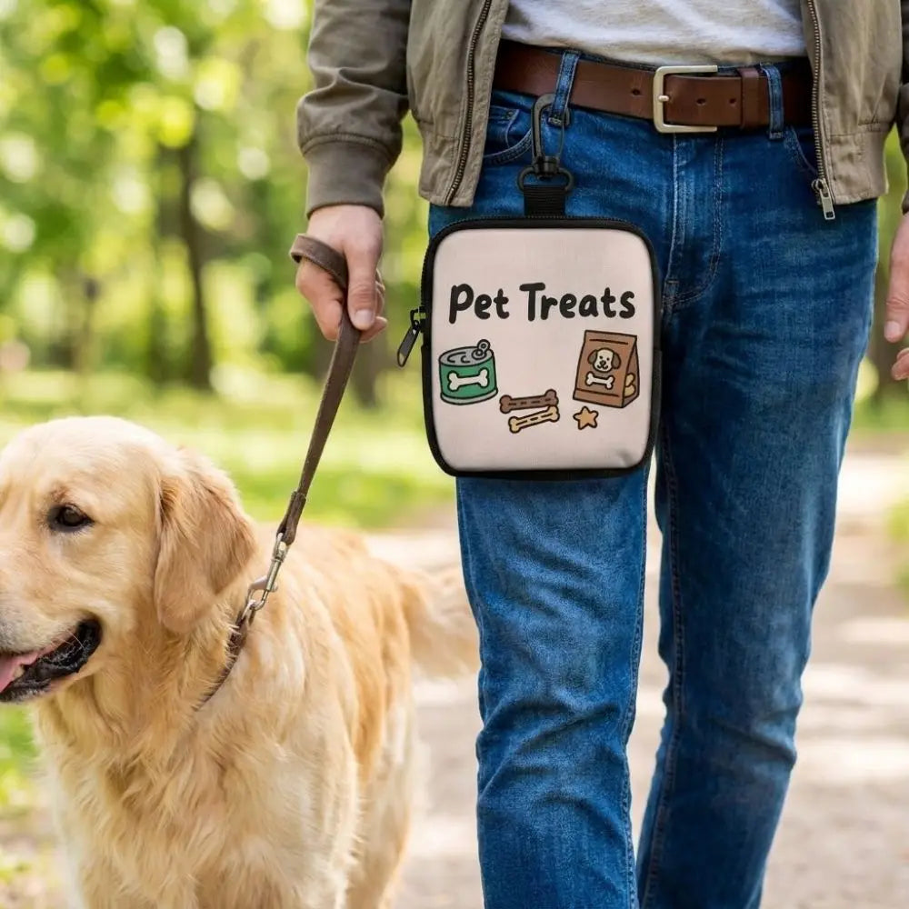 Pochette à friandises de dressage clipsée à la laisse — vue 2