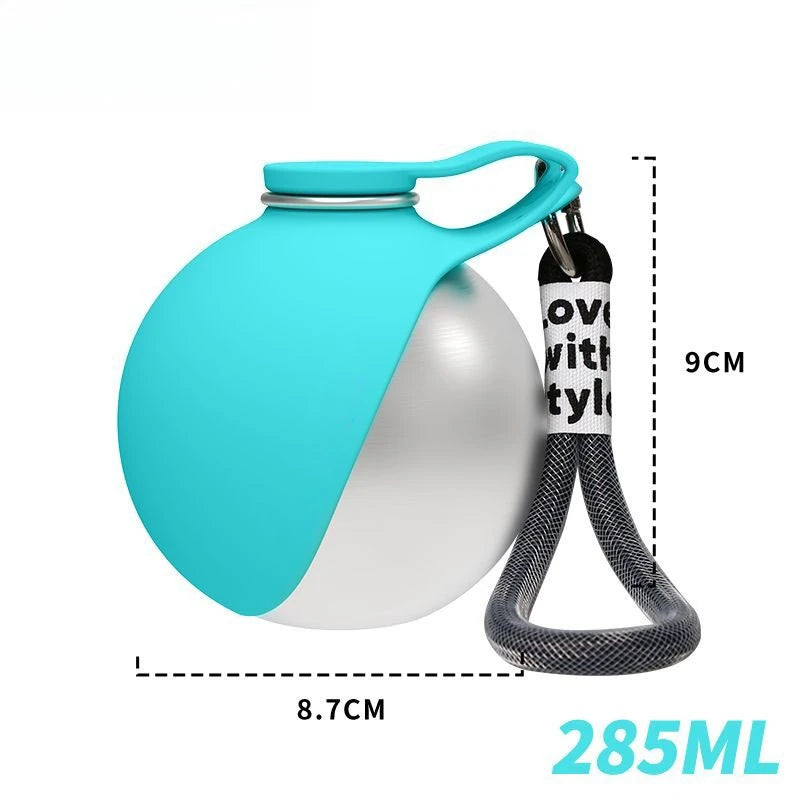 Gourde nomade en inox 285 ml avec bol pour chien — vue 3
