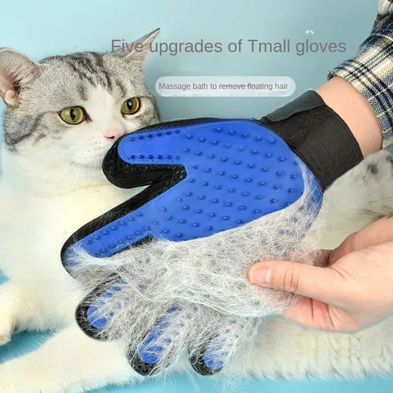Gant de brossage en silicone pour chat