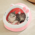 Maison douillette pour chat avec oreilles et pompon — vue 7