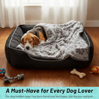 Couverture douce à motif pattes pour chien et chat — vue 2