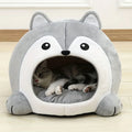 Niche cocon pour chat en peluche avec pompon — vue 4
