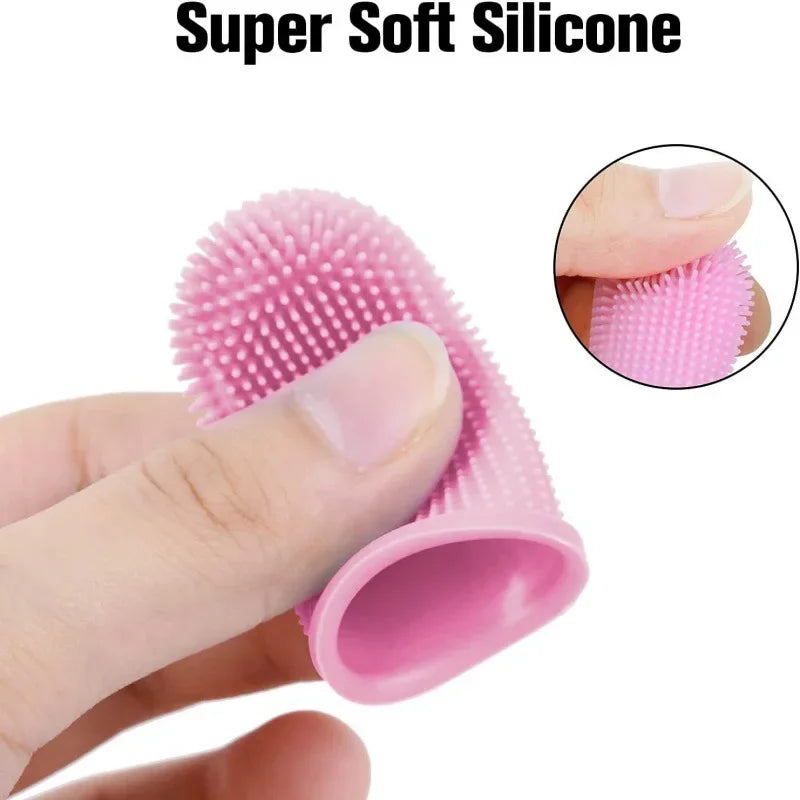 Brosse à dents doigtier en silicone avec étui de rangement — vue 6