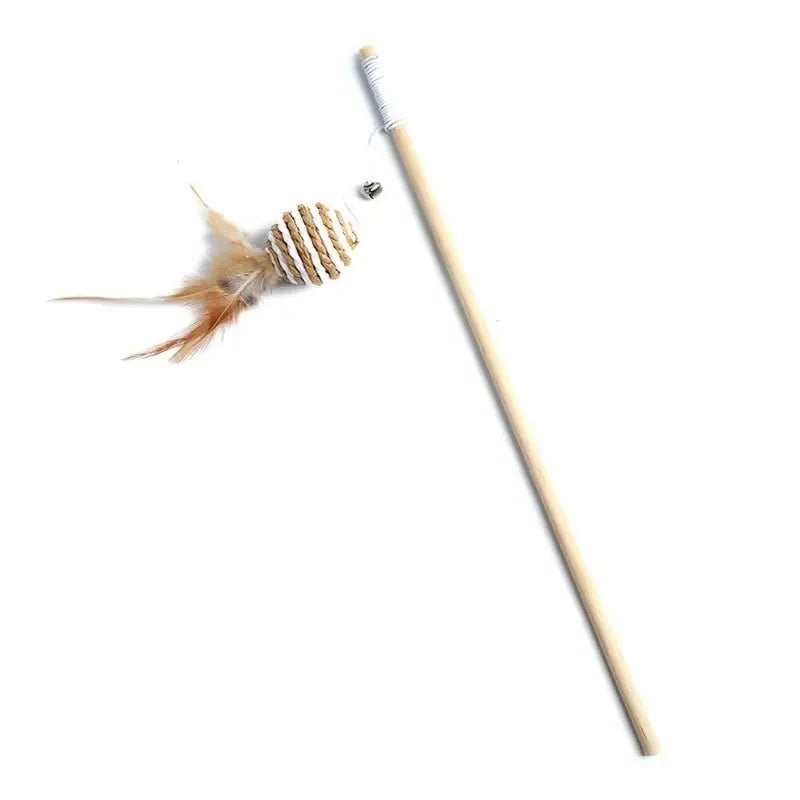 Baguette en bois avec grelot pour chat — vue 7