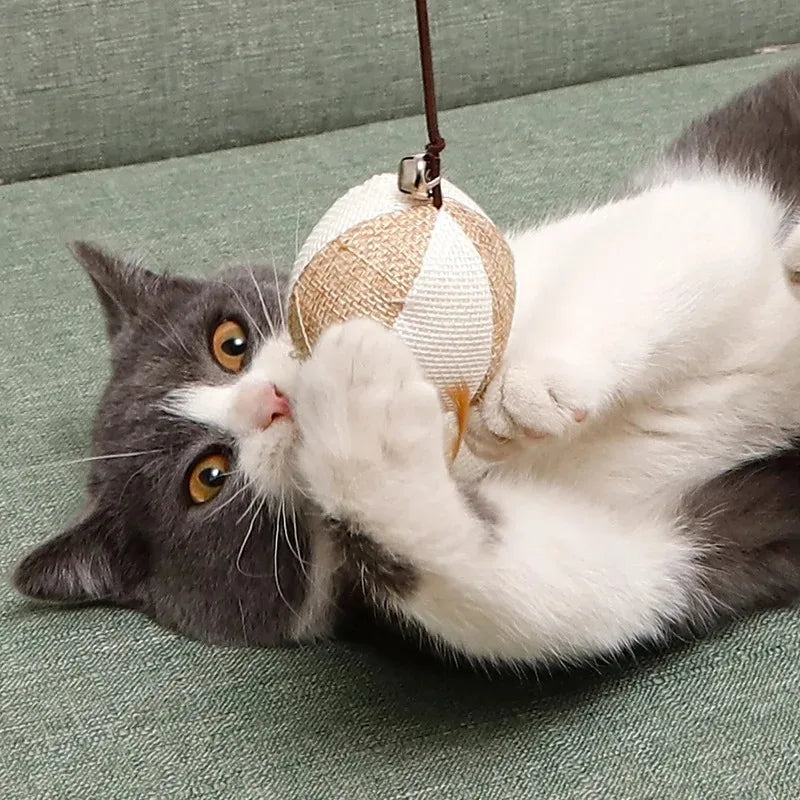 Baguette en bois avec grelot pour chat