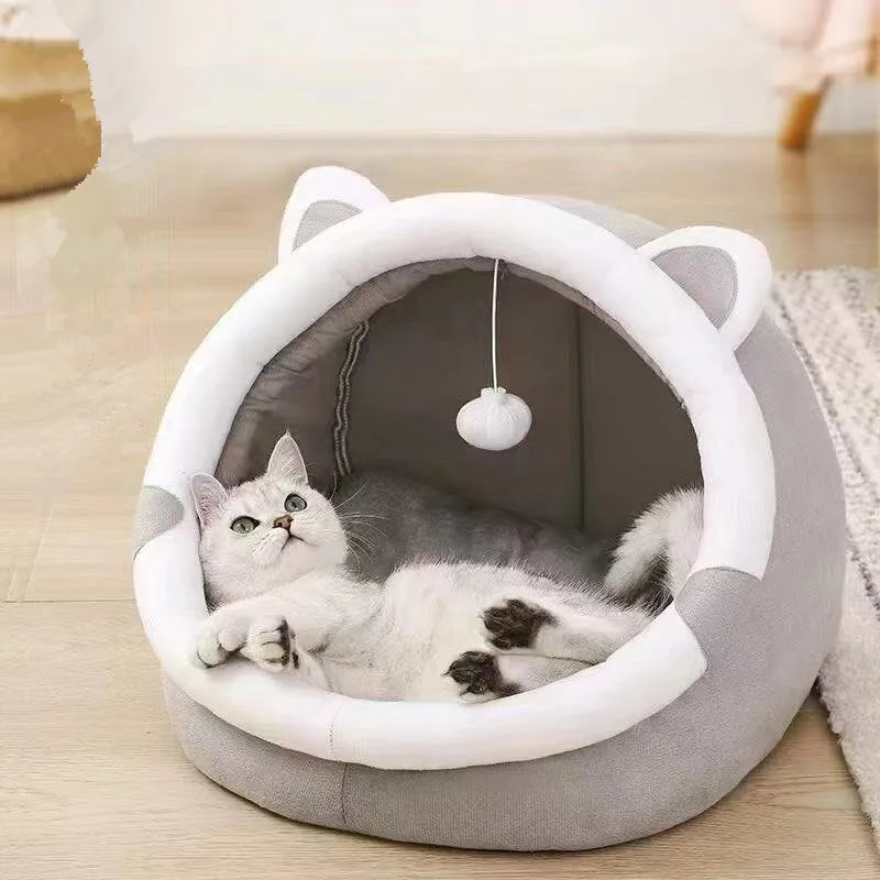 Panier cocon à oreilles pour chat — vue 5