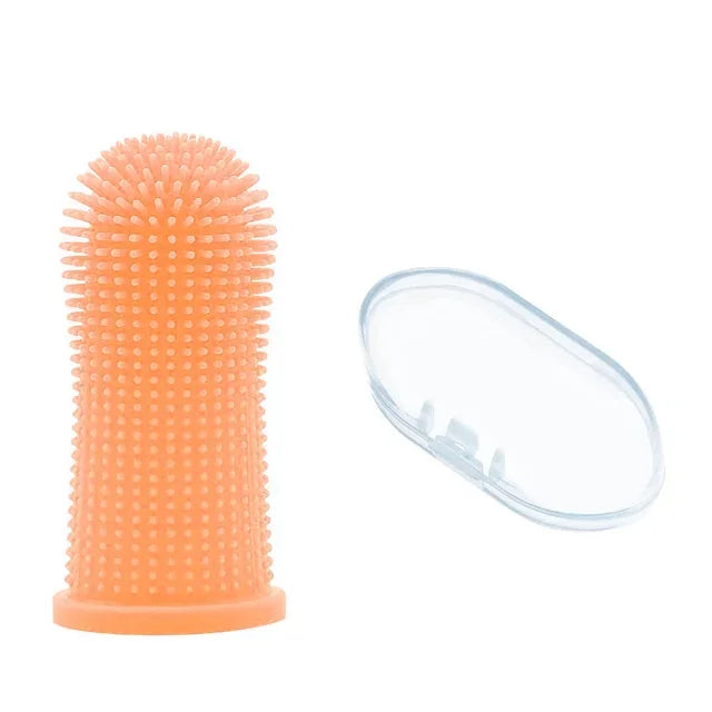 Brosse à dents doigtier en silicone avec étui de rangement — vue 4