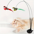 Perche double oiseaux sur ventouse pour chat — vue 3