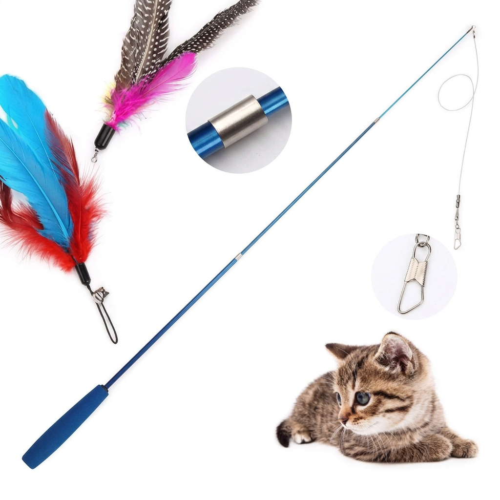 Canne à plumes télescopique pour chat — vue 6