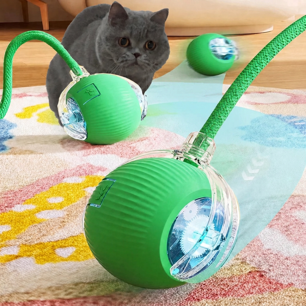 Balle interactive rechargeable pour chat