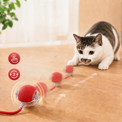 Balle interactive rechargeable pour chat — vue 2