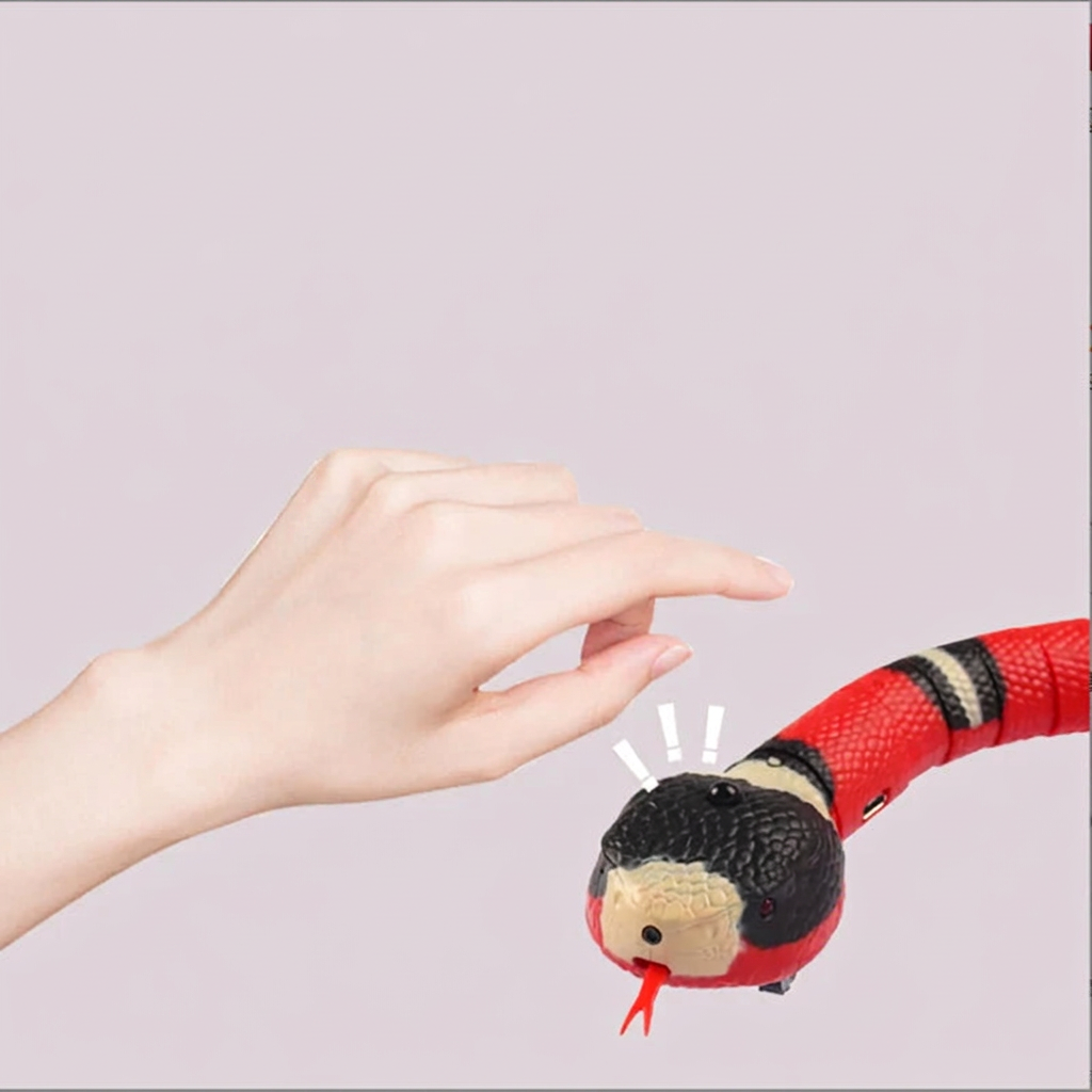 Serpent interactif rechargeable pour chat — vue 5