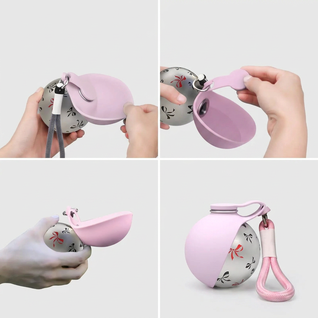 Gourde nomade 2-en-1 285 ml avec bol silicone intégré — vue 4