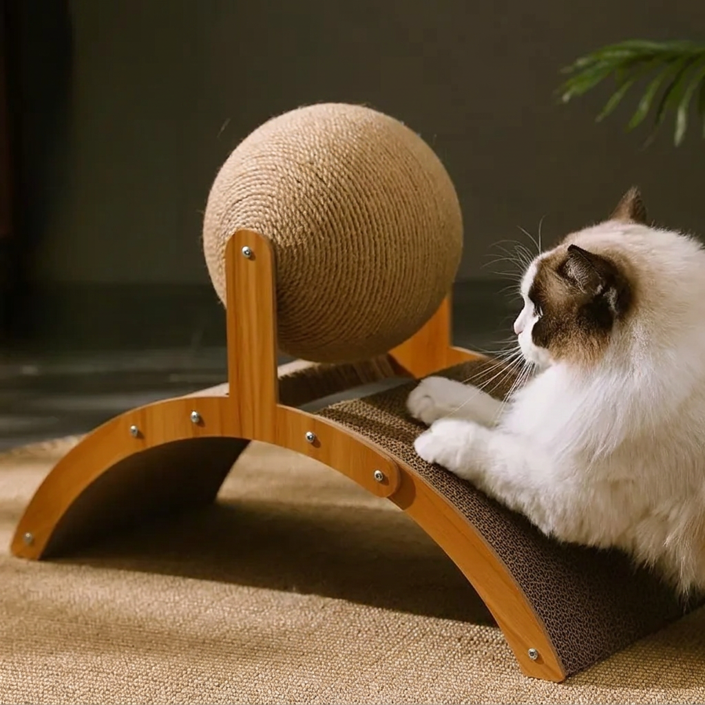 Griffoir arche en bois avec balle en sisal — vue 5